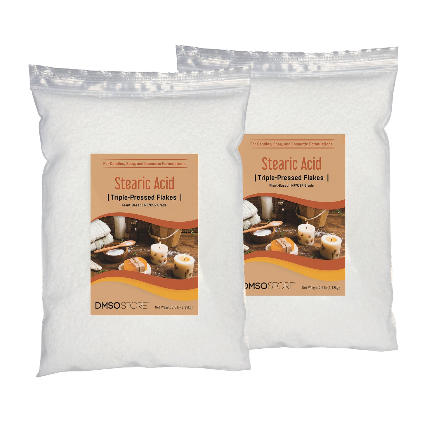Stearic Acid Flakes 5 lbs. Triple Pressed NF/USP Food Grade