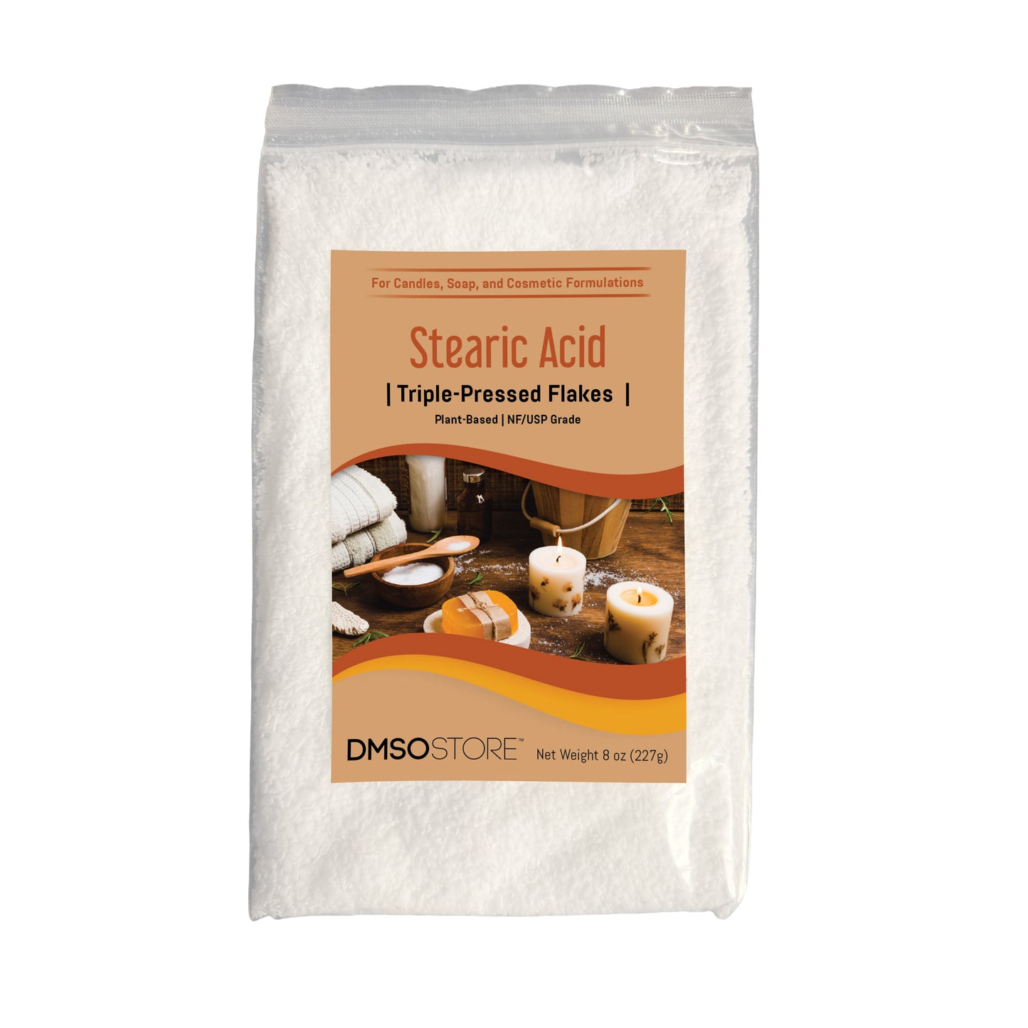 Stearic Acid Flakes 8 oz. Triple Pressed NF/USP Food Grade