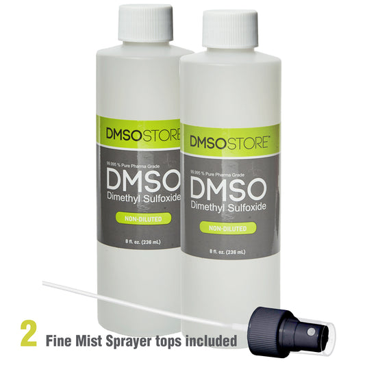 DMSO 8 oz Liquid in Plastic Bottle with Sprayer Pure 99.995 Pharma Grade (2 pack)