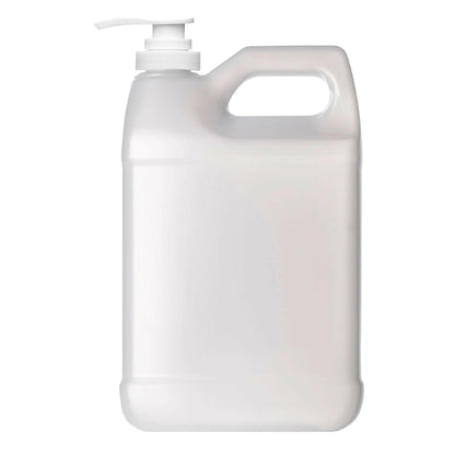 F-Style 38/400 Natural 1 Gallon Bottle HDPE Jug w/ Push Pump (128oz)