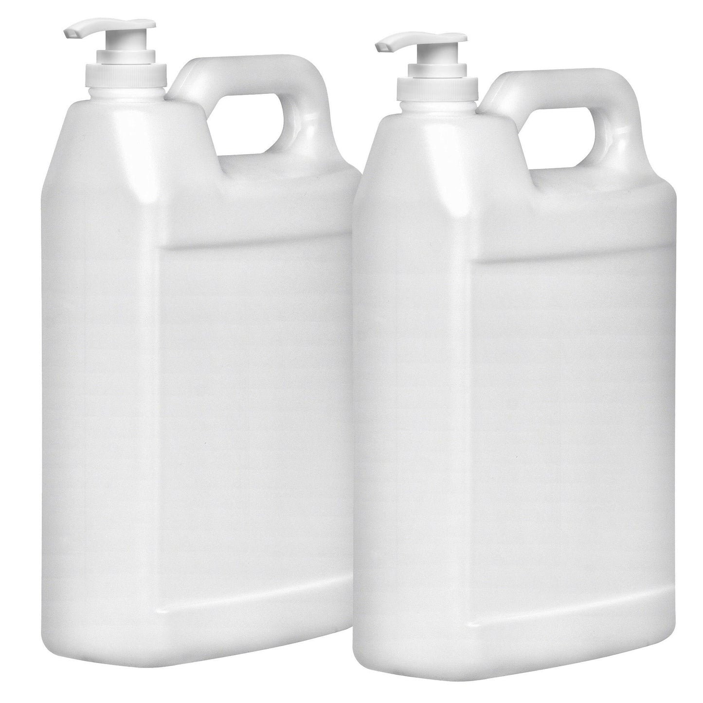 F-Style 38/400 Natural 1 Gallon Bottle HDPE Jug w/ Push Pump (128oz)