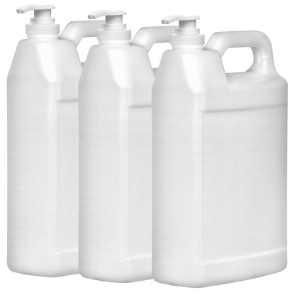 F-Style 38/400 Natural 1 Gallon Bottle HDPE Jug w/ Push Pump (128oz)