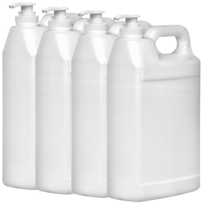 F-Style 38/400 Natural 1 Gallon Bottle HDPE Jug w/ Push Pump (128oz)