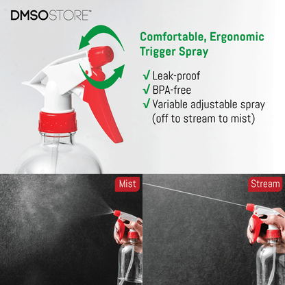 Glass Spray Bottles (8 oz.) with Red trigger sprayer 4 CT. - dmsostore