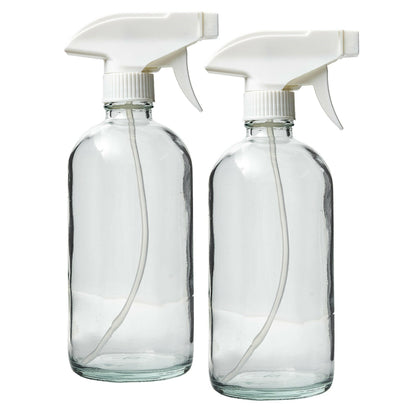 DMSOSTORE 2 Glass Spray Bottles (8 oz.) with white trigger sprayer - dmsostore