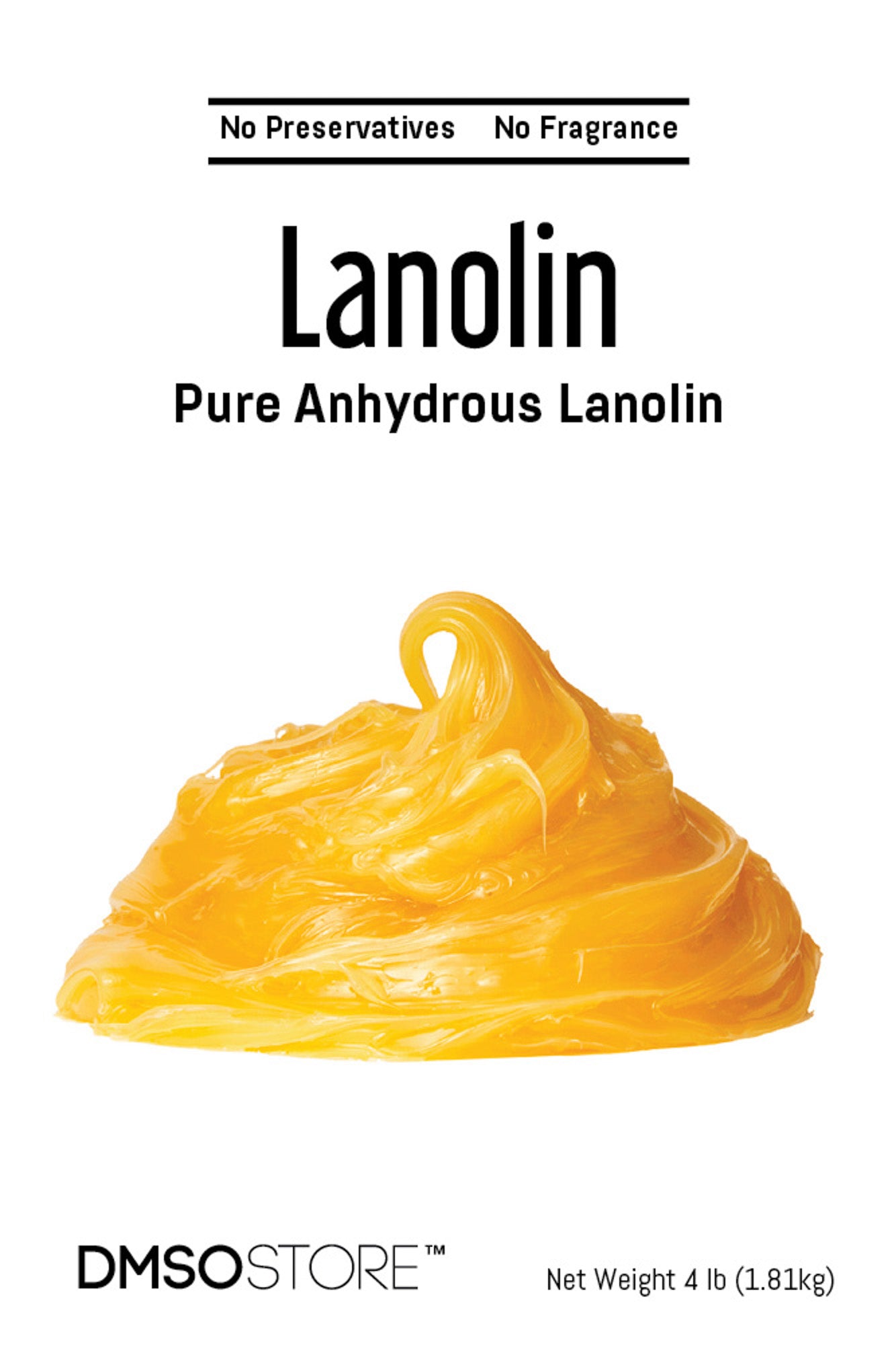LANOLIN 4 lbs. USP Grade Anhydrous Ultra Refined 100% Pure Skin Moisturizer - dmsostore