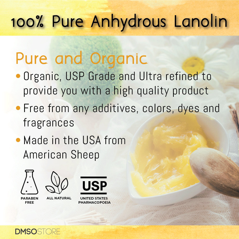 LANOLIN 5 lbs. USP Grade Anhydrous Ultra Refined 100% Pure Skin Moisturizer - dmsostore