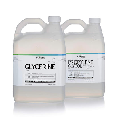 2 Gallon Bundle. Vegetable Glycerine 99.75% & Propylene Glycol 99.998% USP Grade - High Purity, Kosher, Food Grade - Made in USA