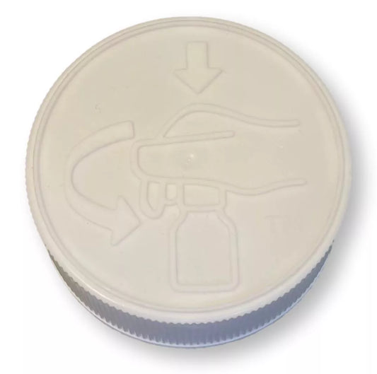 Plastic 38-400 White Child Resistant Cap w/ HIS Pulp Liner