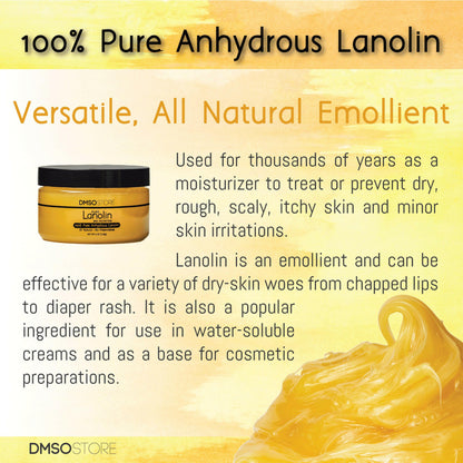 Lanolin 5 lbs. USP Grade Anhydrous 100% Pure Skin Moisturizer.