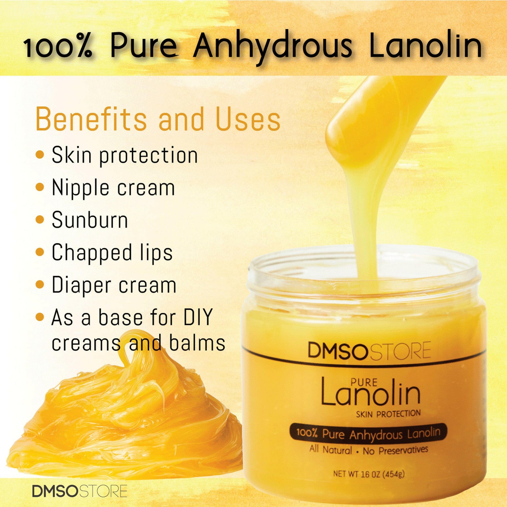 Lanolin 5 lbs. USP Grade Anhydrous 100% Pure Skin Moisturizer.