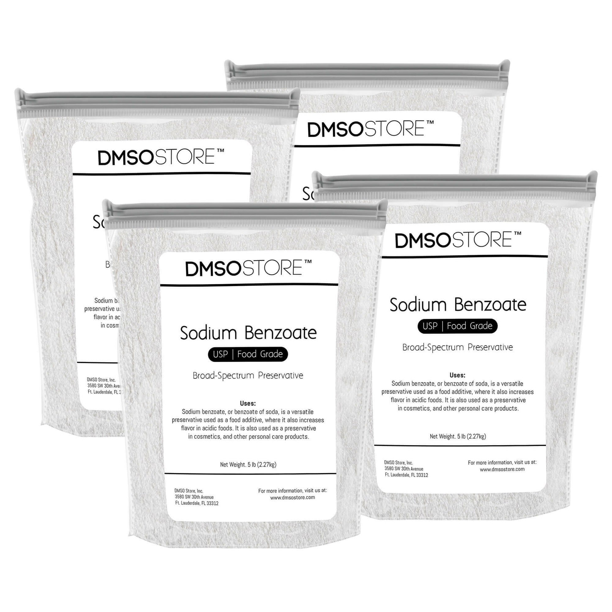 Four 5lb bags of premium sodium benzoate powder