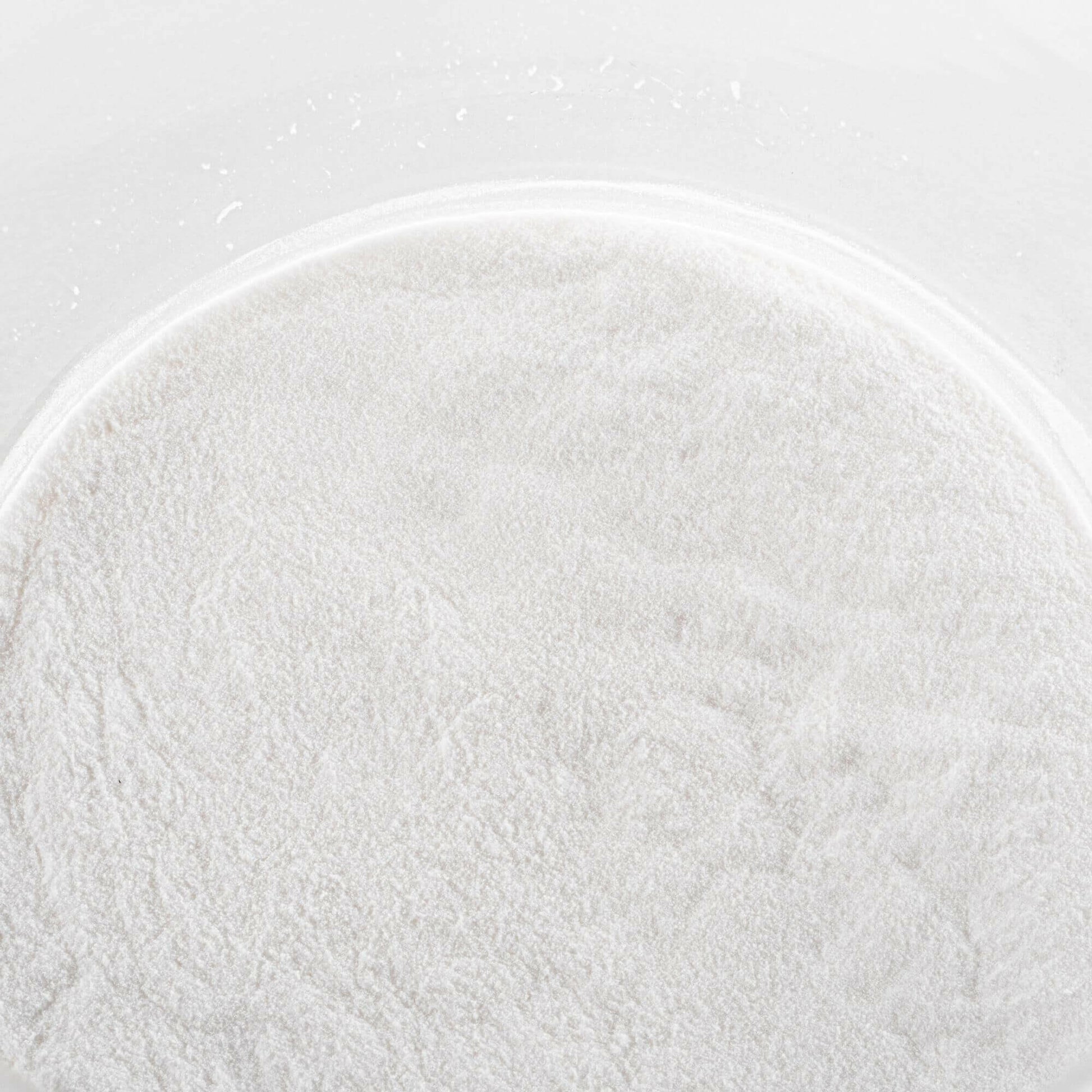 container of sodium benzoate powder