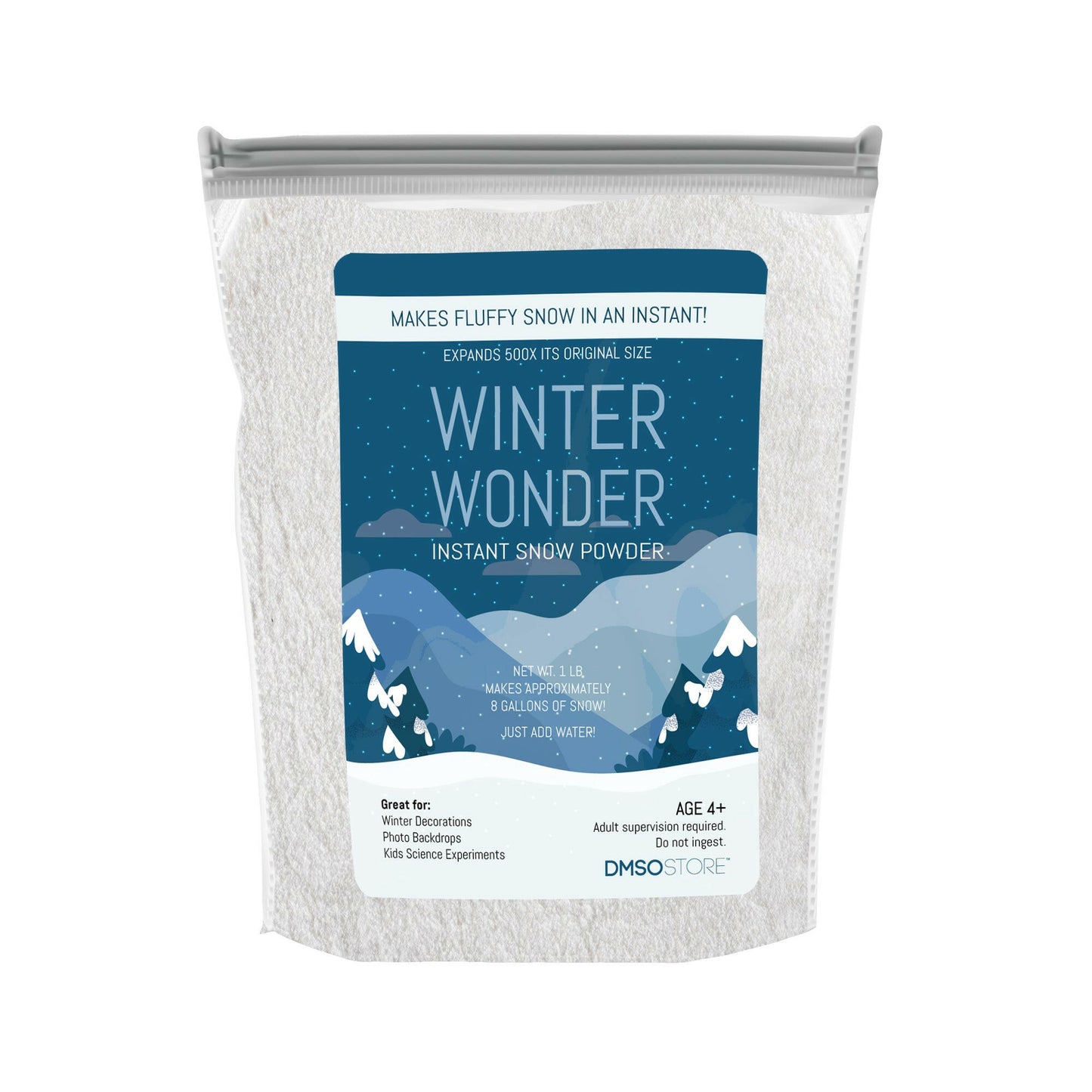 Winter Wonder Instant Snow Powder, 5 lb, Makes Approximately 15 Gallons of Fake Snow