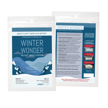 Winter Wonder Instant Snow Powder, 8 oz, Makes Approximately 1.5 Gallons of Fake Snow