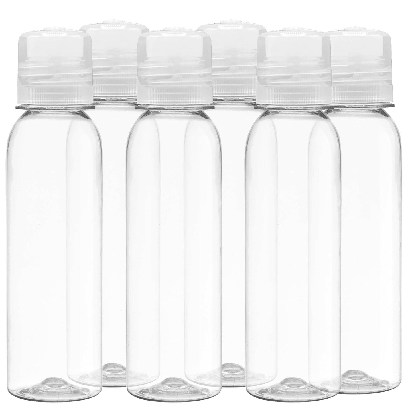 4 oz Clear PET Cosmo Plastic Bottle with Clear Twist Top Cap