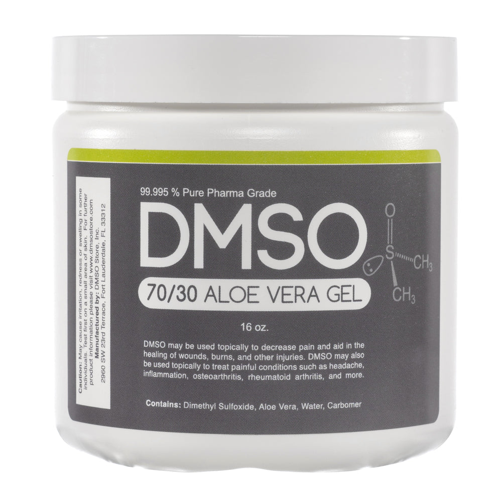 DMSO 70/30 2 Jar with Aloe Vera Super Biologic 99.995% Low Odor Pharma Grade