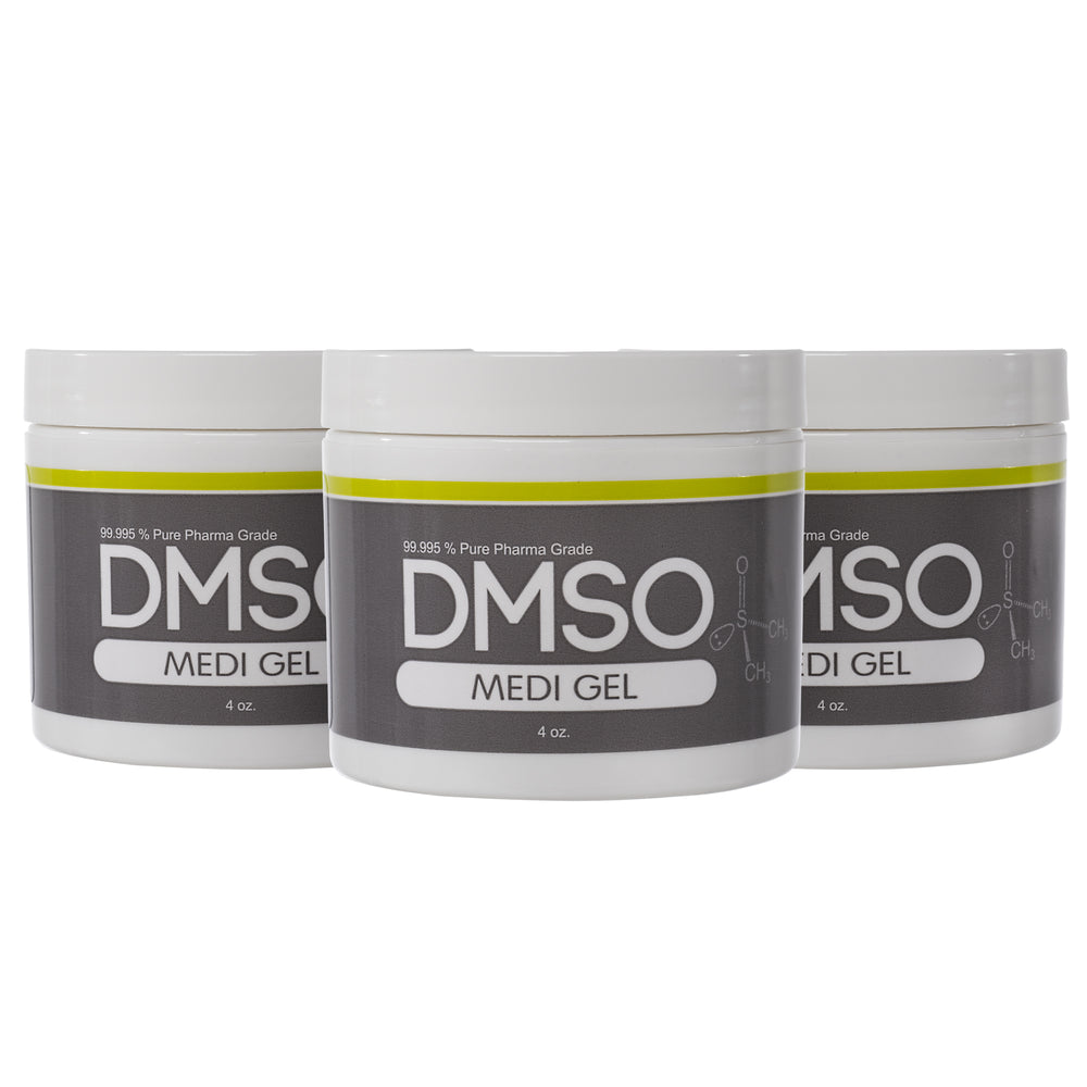 DMSO 4 oz. Gel Three Jar special Non-diluted 99.995% Low Odor Pharma Grade Dimethyl Sulfoxide in BPA Free Plastic