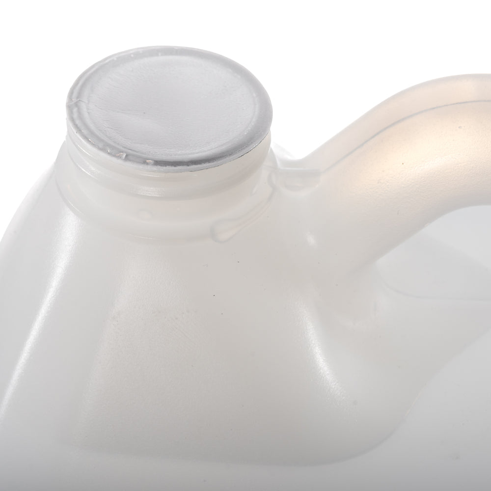 Close up shot of opening of of the plastic one gallon bottle. Cap is removed so you can see the protective covering of the opening of the bottle that is typically under the cap.