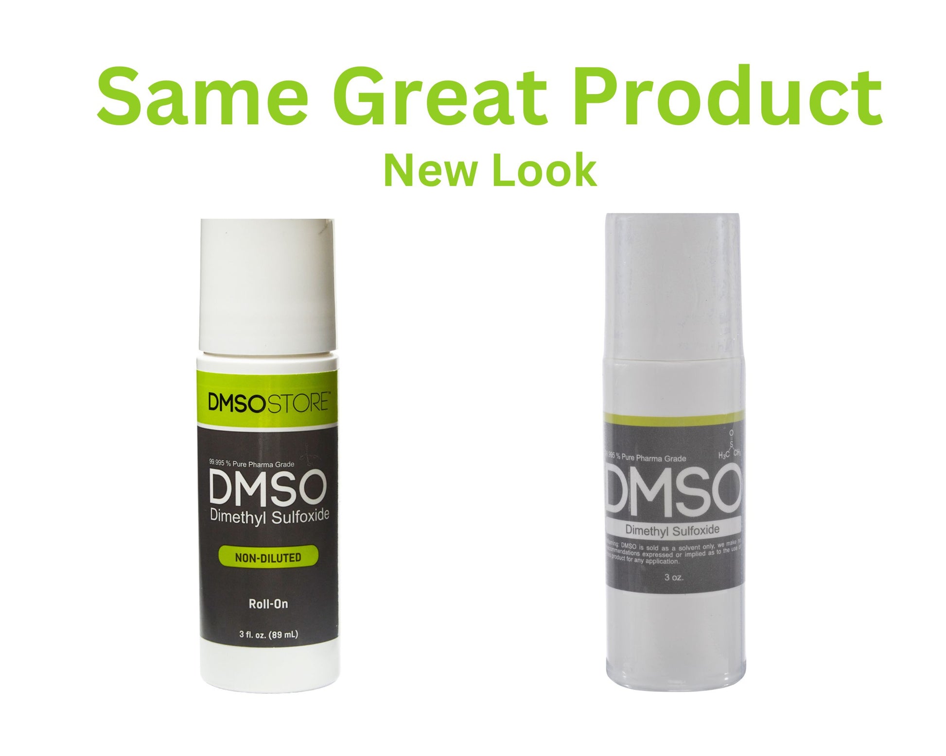 DMSO 3 oz. Roll-On 2 Bottle Special Non-diluted 99.995% Low Odor Pharma Grade Liquid Dimethyl Sulfoxide in BPA Free Plastic - dmsostore